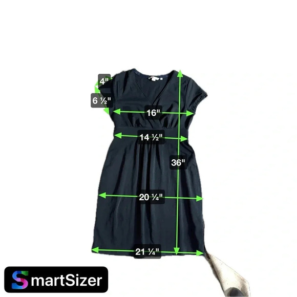 Boden Black Jersey Knit Crossover V-Neck Dress Size 8 - Picture 7 of 9